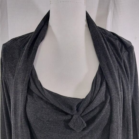 JONES NEW YORK! CHARCOAL GRAY JERSEY 1PC SWEATER AND MIDI DRESS, ATTACHED! SZ 10 - Picture 4 of 9